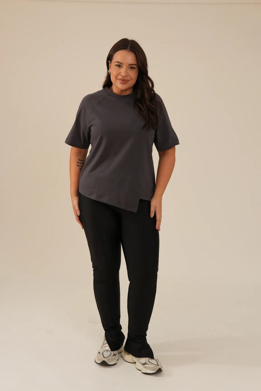 Calca Legging Poliamida Preta Nathalia
