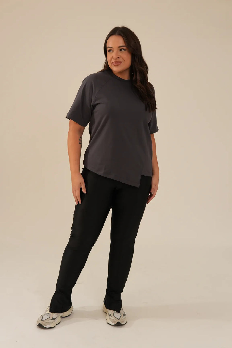 T-shirt Algodão Oversized Cinza Rachel