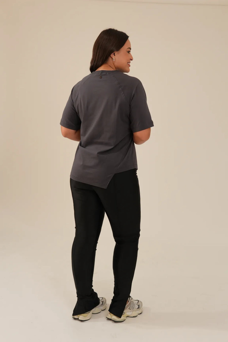 T-shirt Algodão Oversized Cinza Rachel