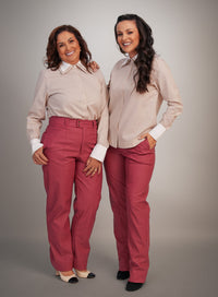 Camisa Com Gola Jaqueline Bege