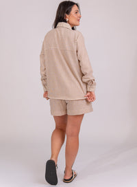 Camisa Listrada Bege Ana