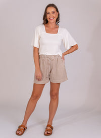 Blusa Decote Quadrado Off White Elena