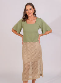 Blusa Verde Clara Feminina Elena