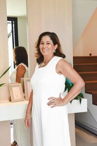 Vestido Valentina Longo Decote Quadrado Branco