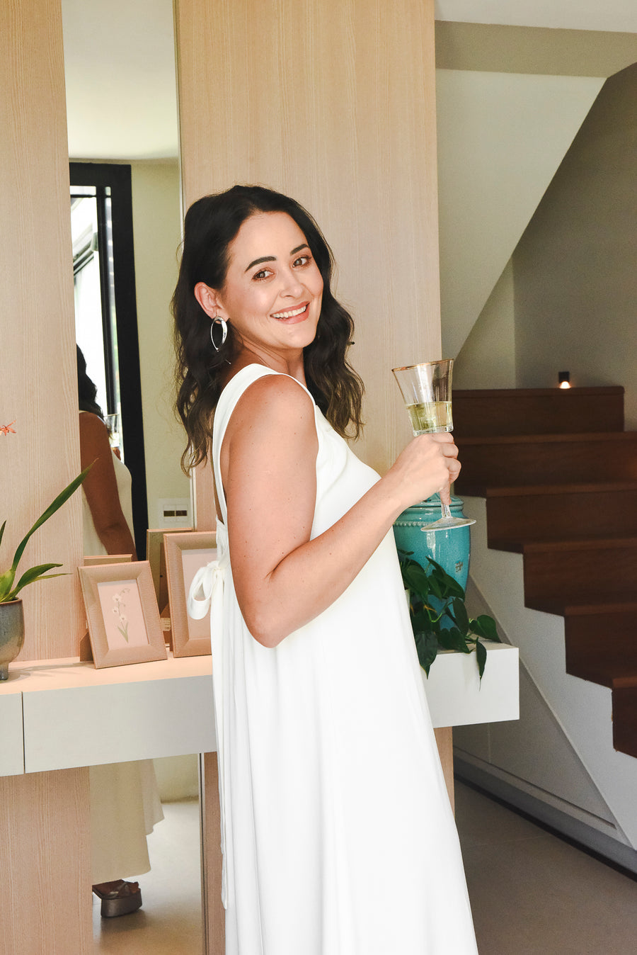 Vestido Jade Longo Fluido Branco