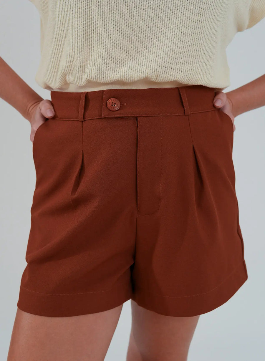 Shorts Alfaiataria Siena Terracota