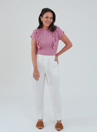 Calça Alfaiataria Feminina Off White Eliana