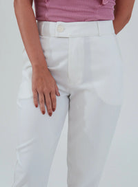 Calça Alfaiataria Feminina Off White Eliana