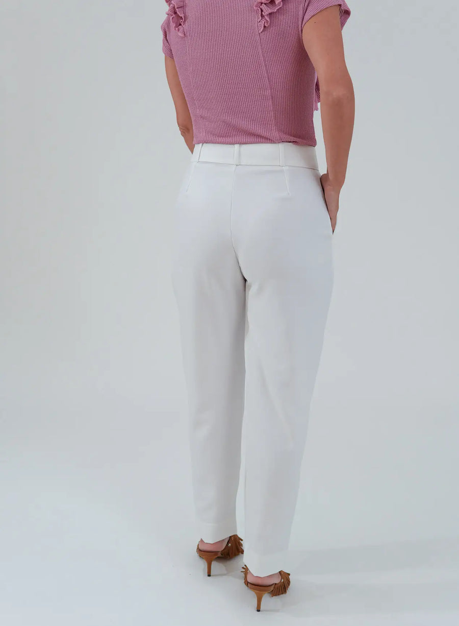 Calça Alfaiataria Feminina Off White Eliana
