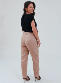 Calça Alfaiataria Feminina Caramelo Eliana