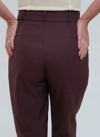 Calça Alfaiataria Feminina Vinho Eliana