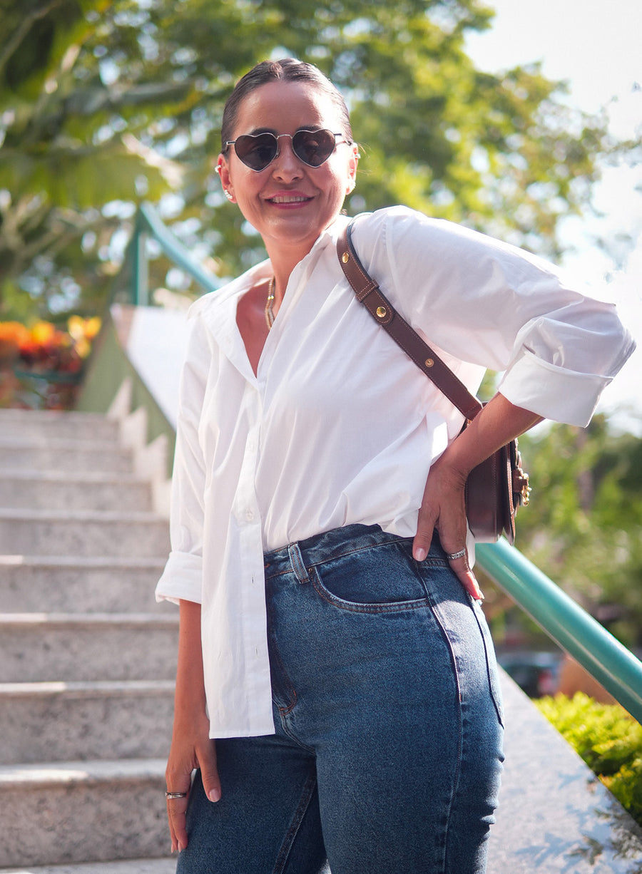 Camisa Branca Roupa Toda Jeans Camisa Branca Feminina Alfaiataria