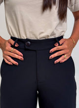 Calça Alfaiataria Feminina Preta Sol