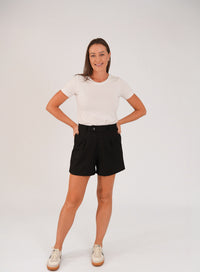 T-shirt Feminina Algodão com Elastano Nina - Branco