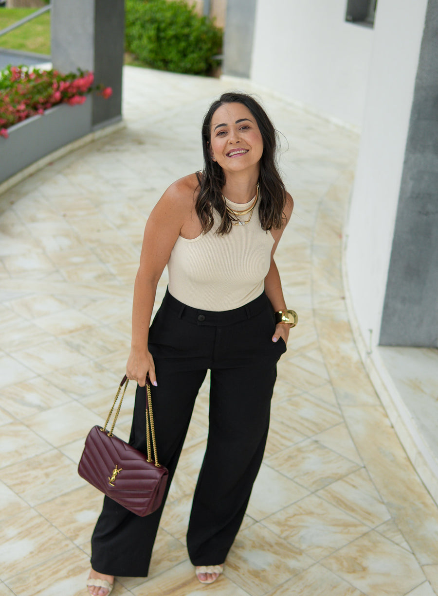 Calça Alfaiataria Feminina Preta Sol