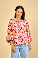 Blusa Feminina Oversized em Viscose Estampada Dominique