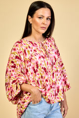 Blusa Feminina Oversized em Viscose Estampada Dominique