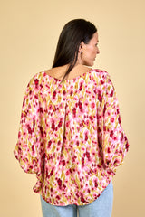 Blusa Feminina Oversized em Viscose Estampada Dominique