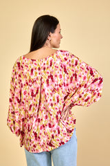 Blusa Feminina Oversized em Viscose Estampada Dominique