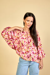 Blusa Feminina Oversized em Viscose Estampada Dominique