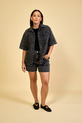 Shorts Jeans Preto Camille
