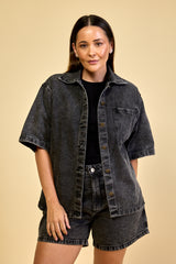Shorts Jeans Preto Camille