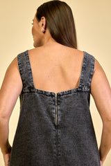 Vestido Jeans Preto Camille
