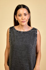 Vestido Jeans Preto Camille