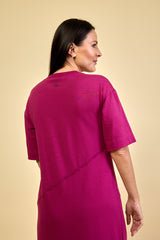 Vestido Longo Algodão com Elastano Hana - Ameixa