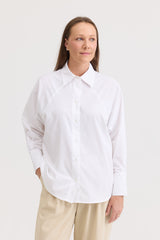 Camisa Social em Tricoline Branca Flora
