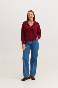 Casaco de Tricot Feminino Peluciado Scarlet - Vinho
