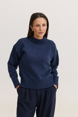 Casaco de Tricot Feminino Dorothy - Marinho