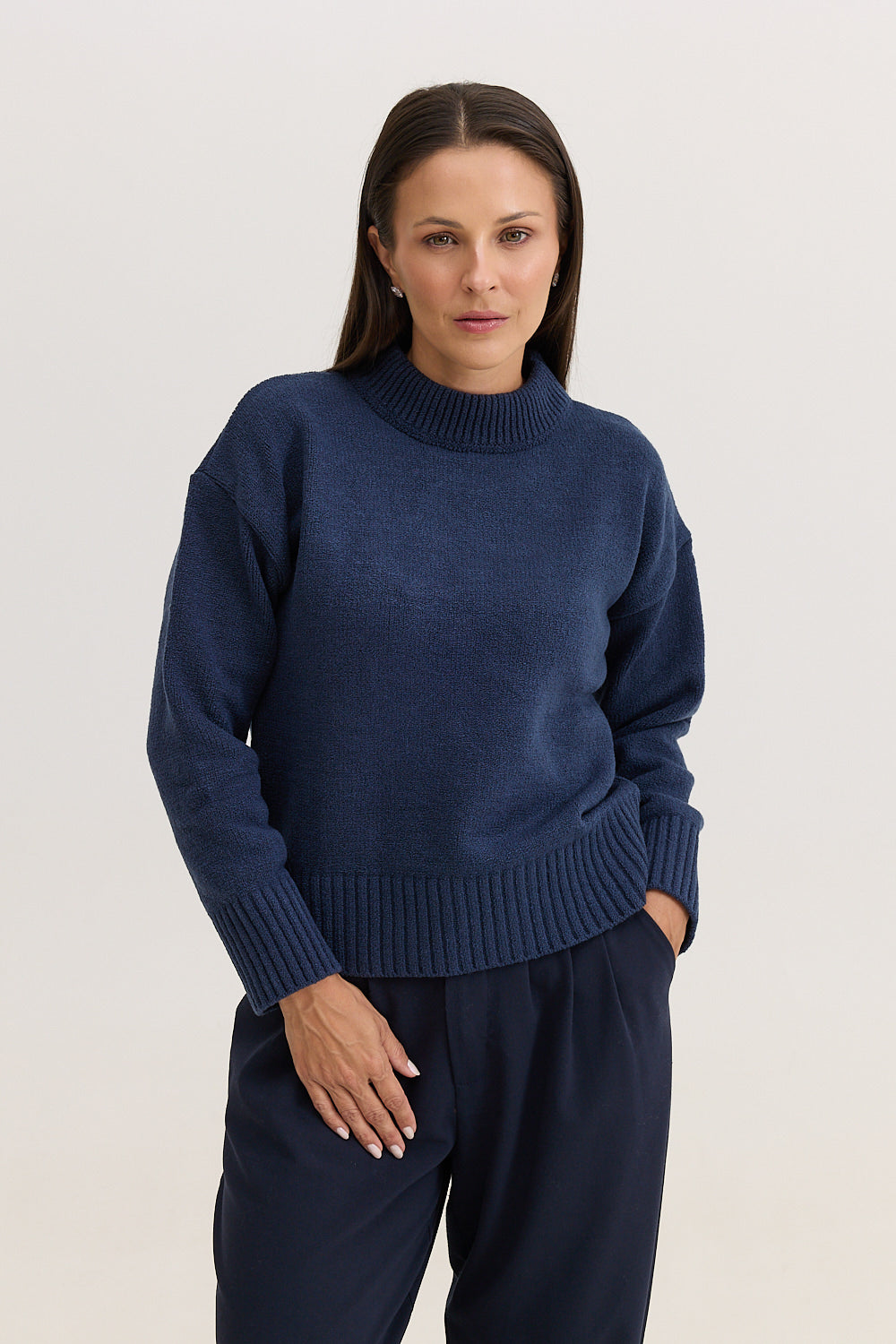 Casaco de Tricot Feminino Dorothy - Marinho