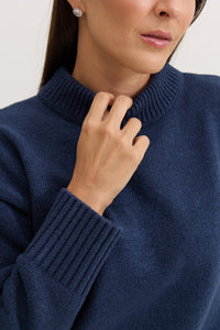Casaco de Tricot Feminino Dorothy - Marinho