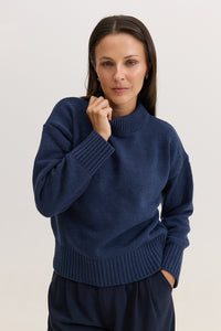 Casaco de Tricot Feminino Dorothy - Marinho