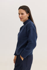 Casaco de Tricot Feminino Dorothy - Marinho