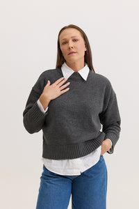 Casaco de Tricot Feminino Dorothy - Cinza