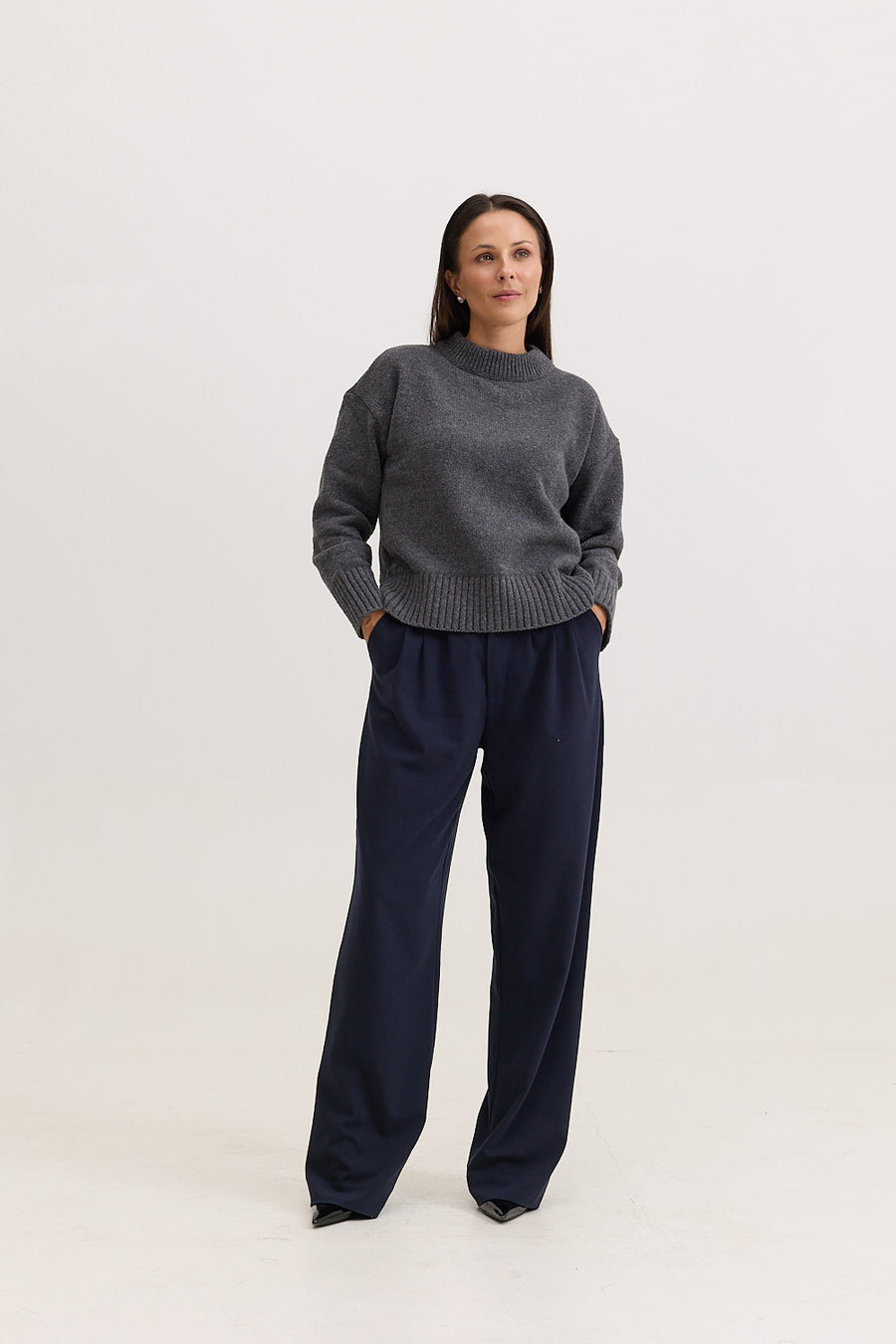 Casaco de Tricot Feminino Dorothy - Cinza
