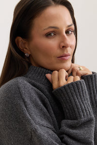 Casaco de Tricot Feminino Dorothy - Cinza