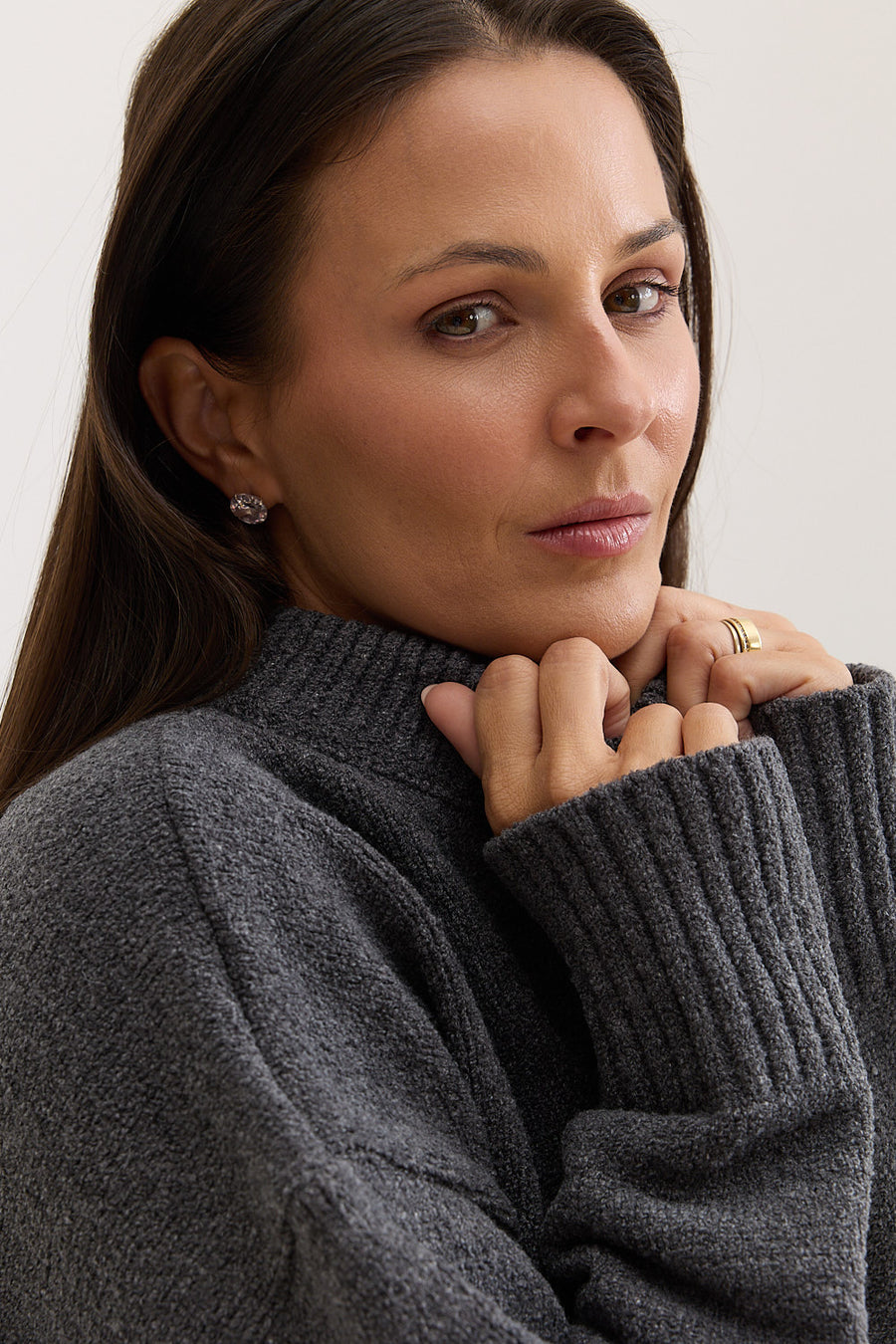 Casaco de Tricot Feminino Dorothy - Cinza