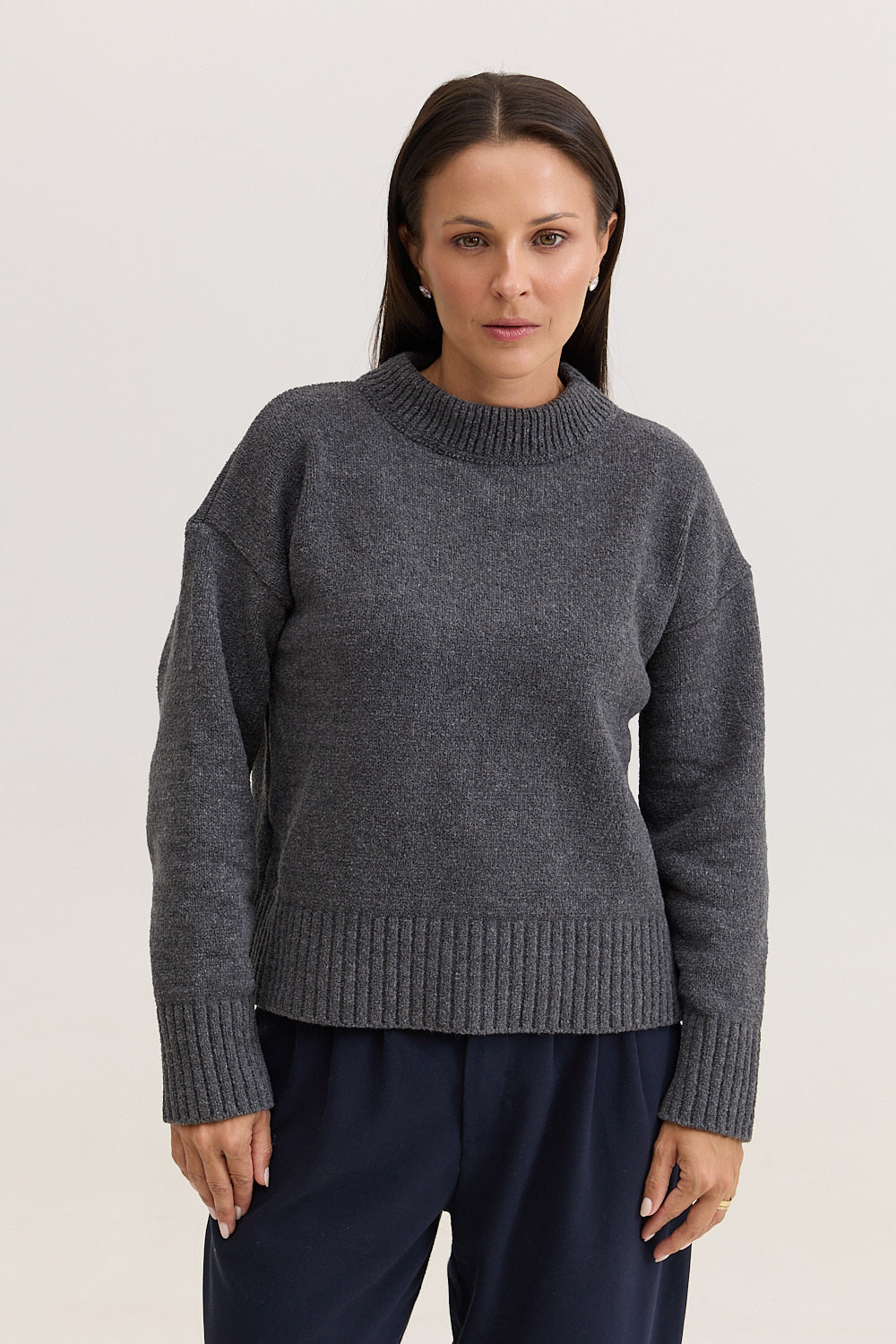 Casaco de Tricot Feminino Dorothy - Cinza