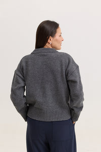 Casaco de Tricot Feminino Dorothy - Cinza