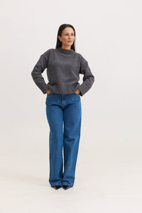 Casaco de Tricot Feminino Dorothy - Cinza