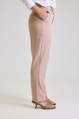Calça Alfaiataria Feminina Bege Eliana