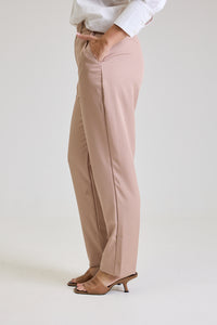 Calça Alfaiataria Feminina Bege Eliana