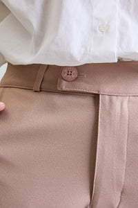 Calça Alfaiataria Feminina Bege Eliana