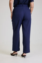 Calça Alfaiataria Feminina Marinho Eliana