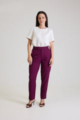 Calça Alfaiataria Feminina Eliana - Ameixa