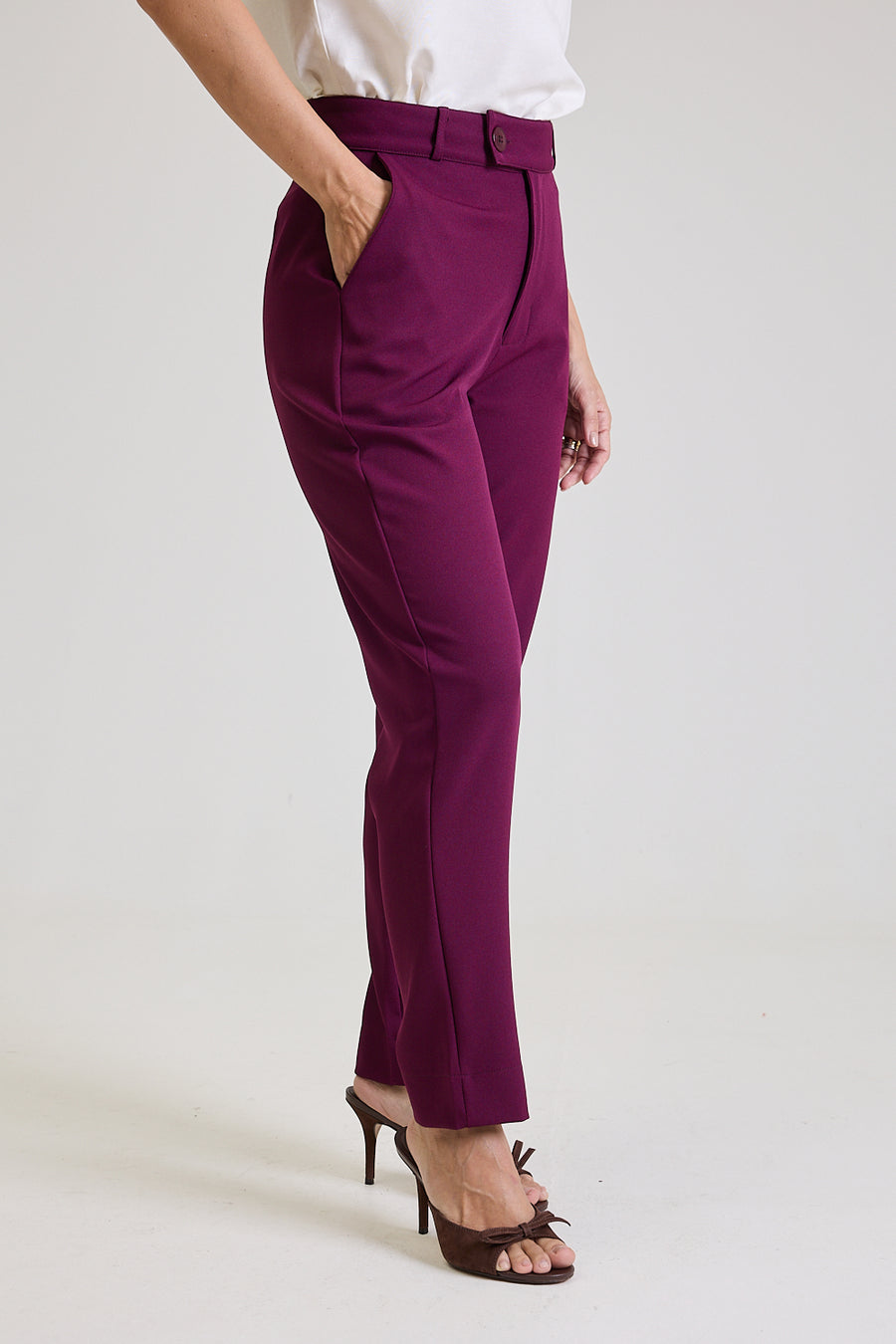 Calça Alfaiataria Feminina Eliana - Ameixa