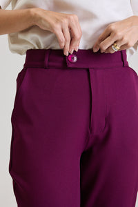 Calça Alfaiataria Feminina Eliana - Ameixa